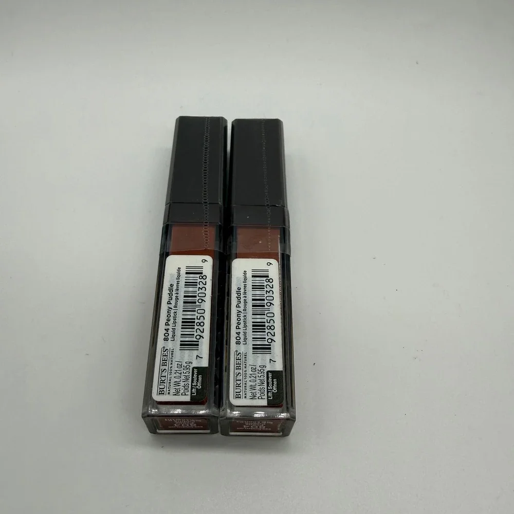 Burt's Bees 804 Peony Puddle Liquid Lipstick Moisturizing Glossy‎ 2 Pack Pink